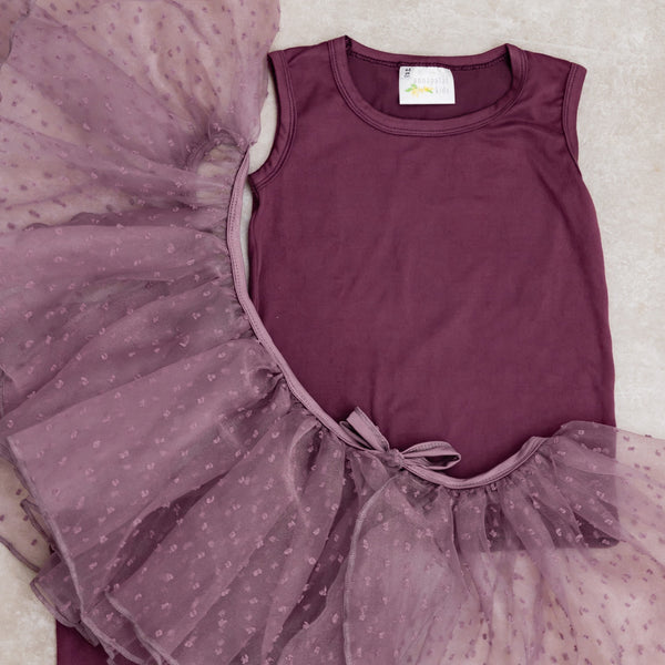 Purple sleeveless top 5 - 6 years